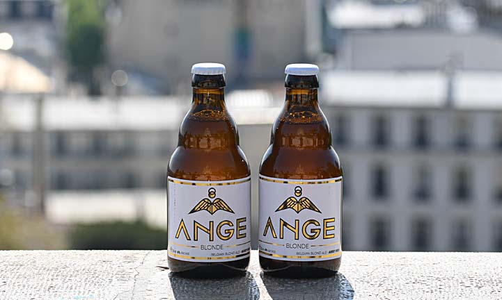 ange bière ange biere 100% malt longue fermentation ange beer bottle authentic Abbey beer